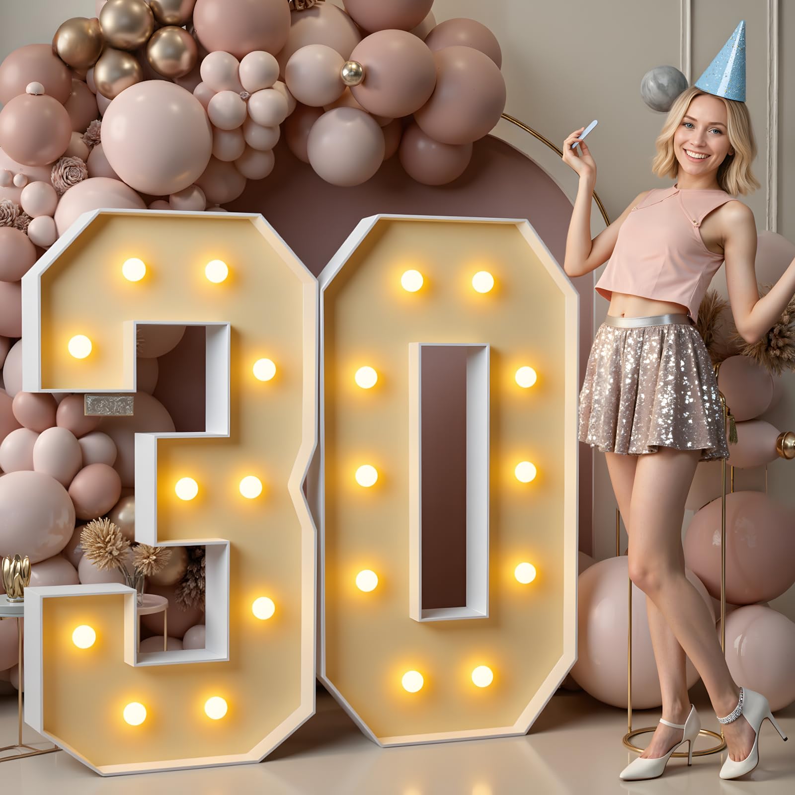 Photo 1 of imprsv 30 Marquee Numbers, 4FT Light Up Numbers