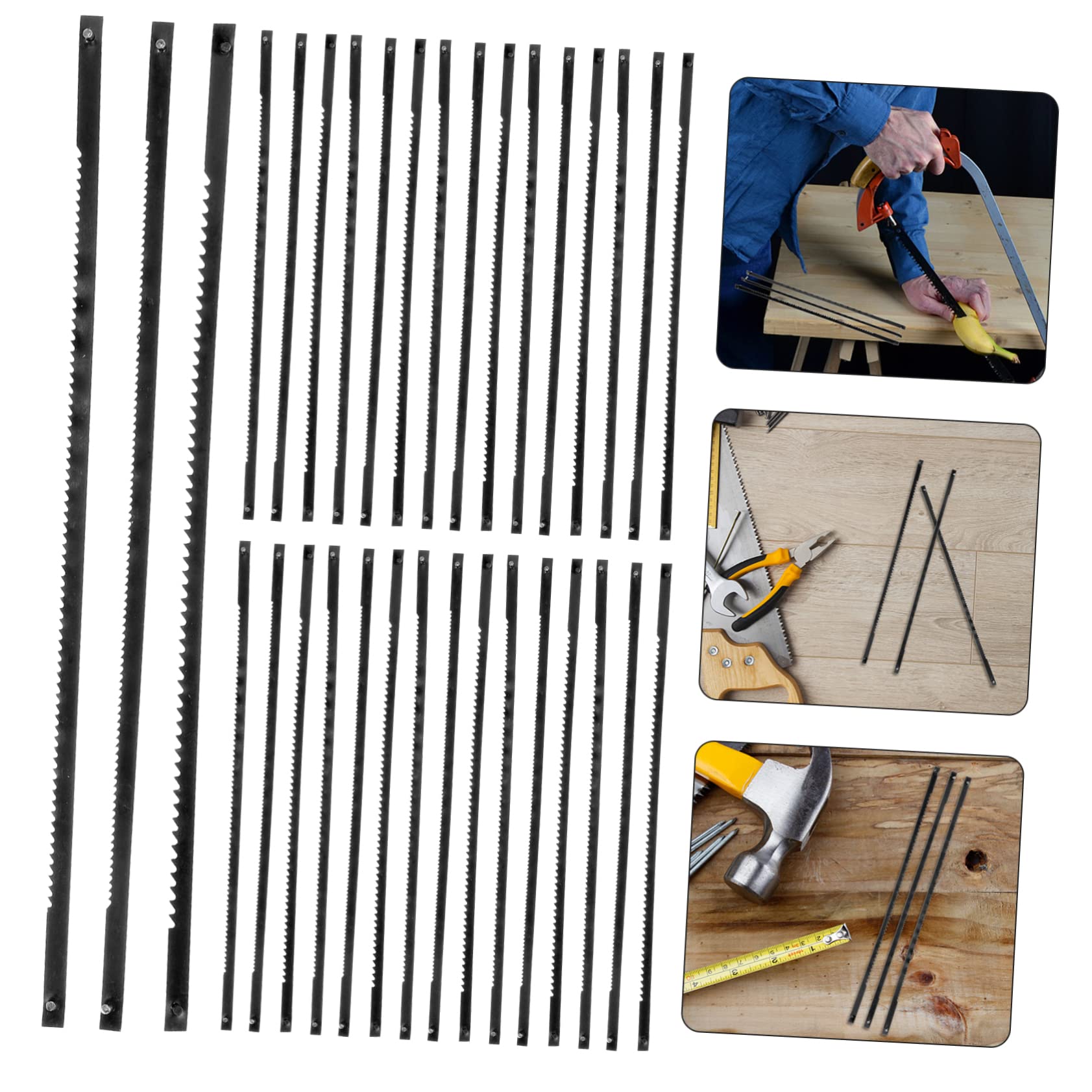Set di Lame per Seghetto Alternativo a Perno 36 Pezzi Nero | Acciaio al Carbonio, Assortimento 5, 2 Pollici Passo 5 Pollici, per Legno e Metallo Tenero