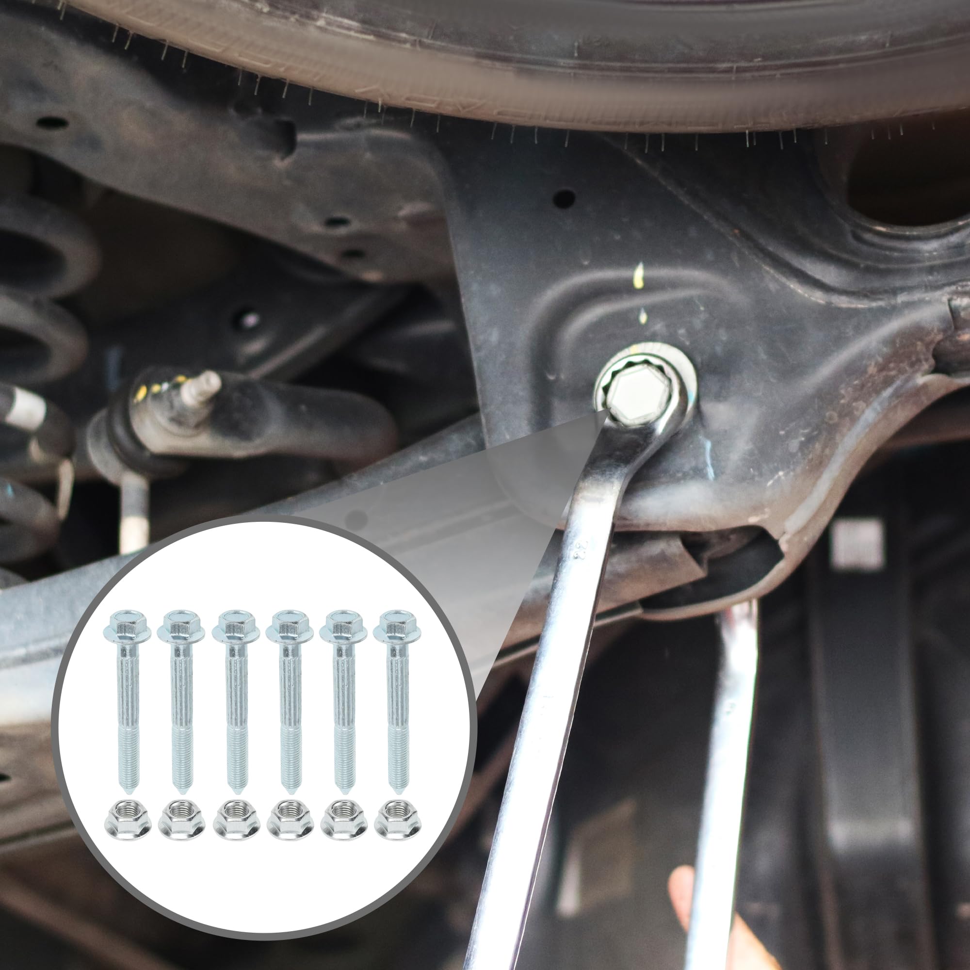Kit De Perno Del Brazo De Control Trasero No. 90173Sr3003 - Pernos Para Automóviles - Para Honda Civic 1996-2000 Tono Plateado Metálico - 1 Juego