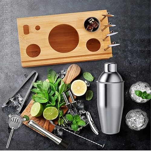 Miniatura 4 de 14-Piece Cocktail Shaker Bar Set Stainless Steel Bartender Kit Mixer Drink Bartender BrowserKit Bars Set Tool Accessories Tools Bares (Size  750ml)