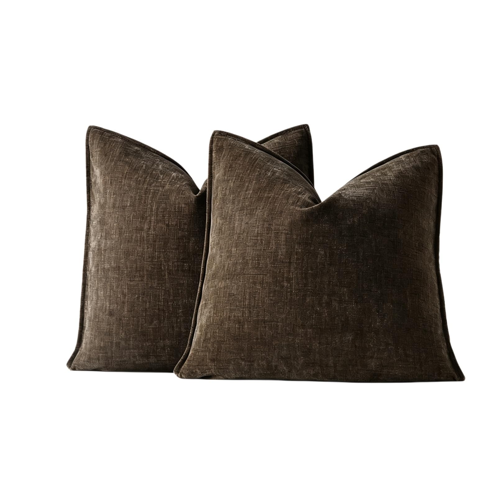 Pack Of 2 Chenille Decorative Throw Pillow Covers 18x18 Inch Cushion Cover