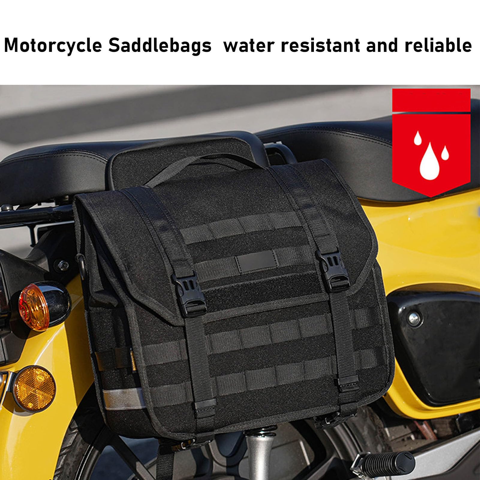 Sakwy Motocyklowe Czarne Wodoodporne Torby Bagażowe Wodoodporne Wielofunkcyjne Torby Boczne Motocyklowe z Mechanizmem Szybkiego Wypinania dla Podróżujących na Długich Dystansach