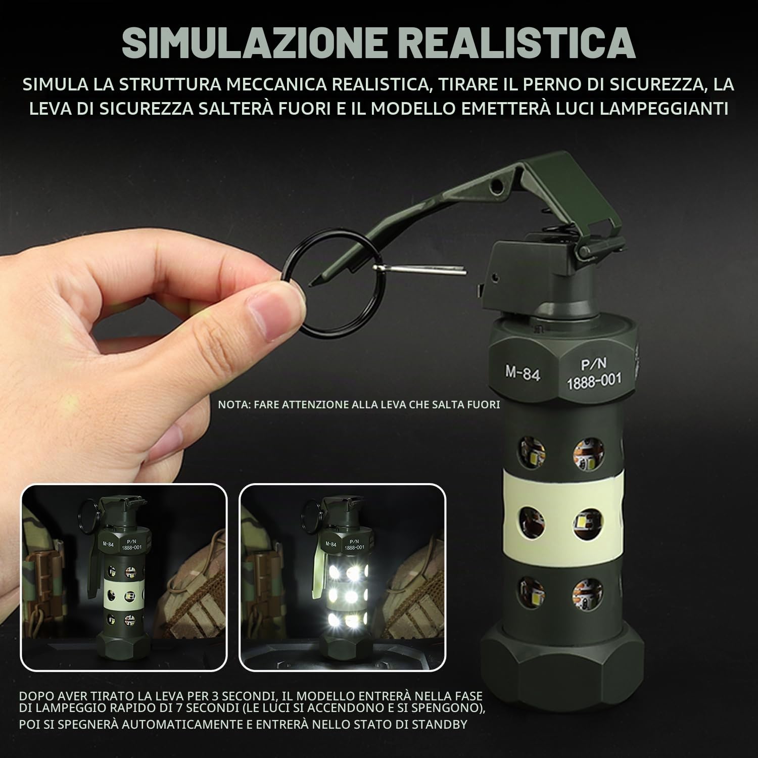 Airsoft Flashbang Tactical Hand Grenade Toy Outdoor Emergency Light Paintball CS Battle Game