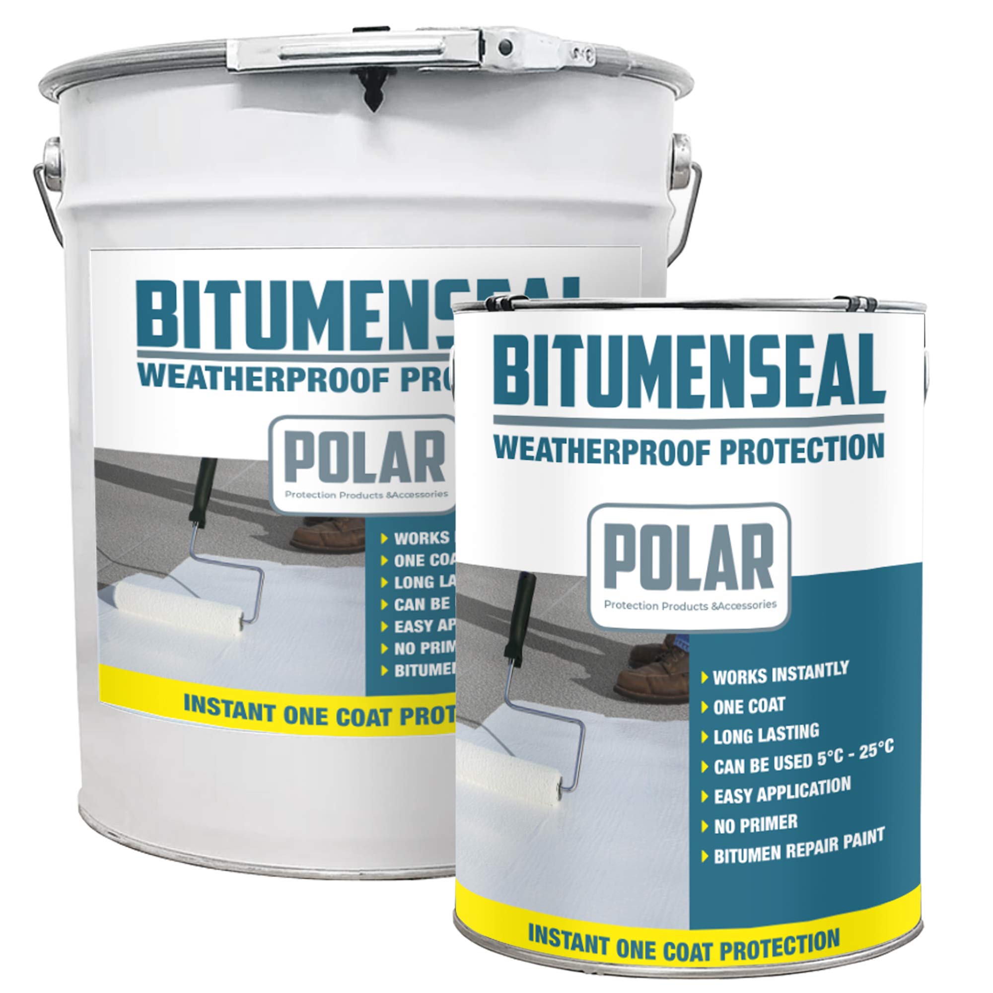 Buy Polar Premium White Waterproof Bitumen Paint Roof Sealant 20KG (4X
