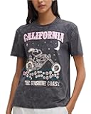 Peanuts Snoopy Womens Graphic T Shirts - Snoopy Charlie Brown Woodstock Crewneck Short Sleeve Shirts for Women (Sizes: S-XL)