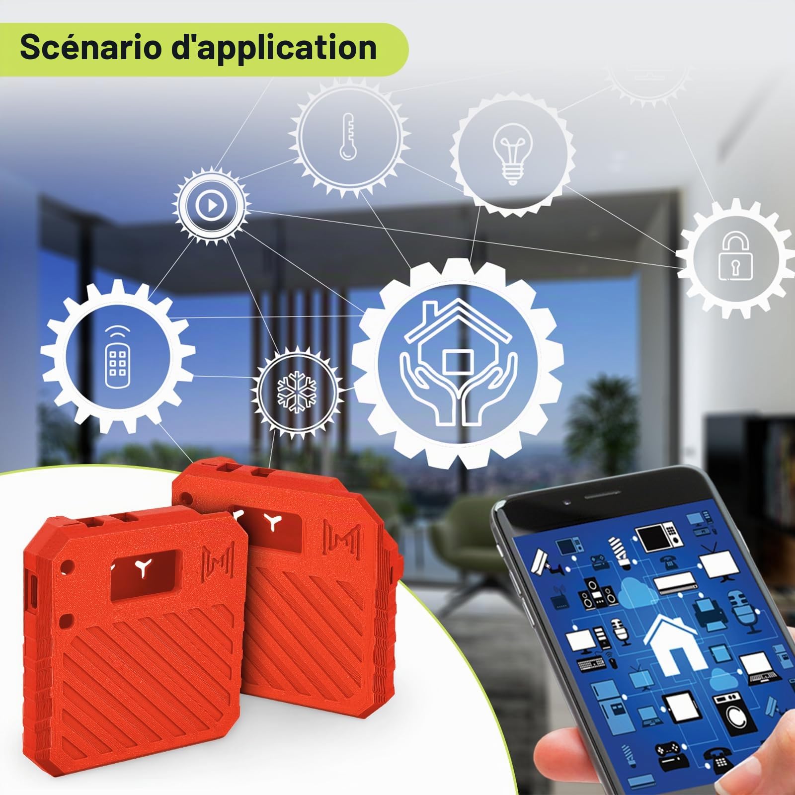 1 paquet ESP32 pour boîtier Heltec V3, carte de développement LoRa, boîtier Meshtastic avec connecteur d'antenne et interface de type C, (N33, rouge)
