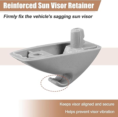 Miniatura 5 de X AUTOHAUX 2 unids parasol soporte clip retenedor para Volkswagen Golf Jetta Scirocco MK1 MK2 191857559 soporte de visera solar soporte plástico