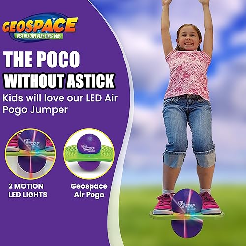 Vista 5 de Geospace Air Pogo - Jersey LED original de lujo con luces activadas por movimiento, para interiores o exteriores, para niños, niñas, adolescentes a