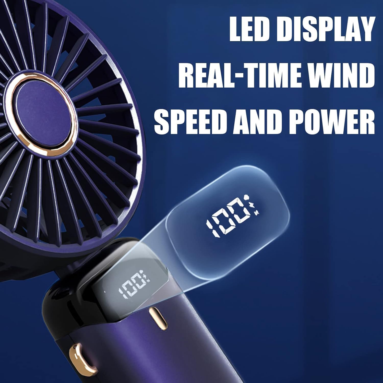 Dual Hand Held & Portable Desktop Fan 5 Speed thumbnail
