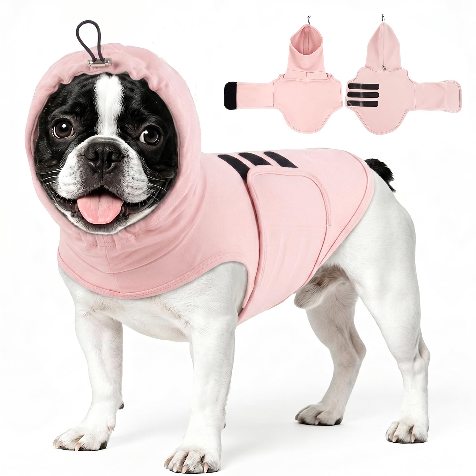 MIGOHI Dog Anxiety Shirt | Breathable Calming Vest for Medium Dogs,Anxiety Jacket for Dogs Vet Visit,Travel, Separation,Fireworks,Storms,Dog Vest for Anxiety to Stop Panting &amp; Hiding,Pink,L