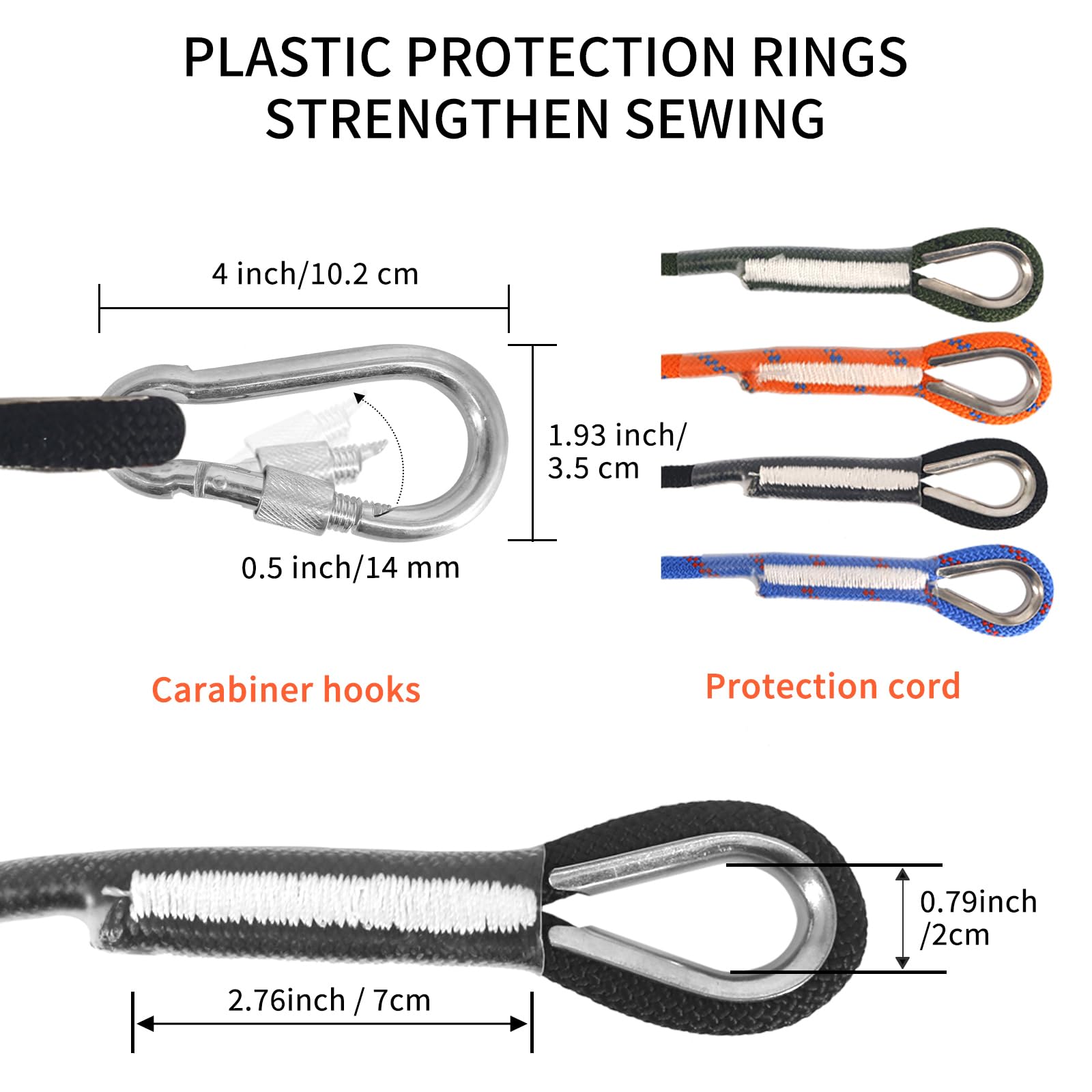 NewDoar 12KN/23KN Corda da Arrampicata Statica 10mm(3/8in) Attrezzatura per Cavo Accessori 10M, 20M,=30M Corda di Fuga Attrezzatura per Arrampicata su Ghiaccio Corda di Soccorso antincendio-Black/30M