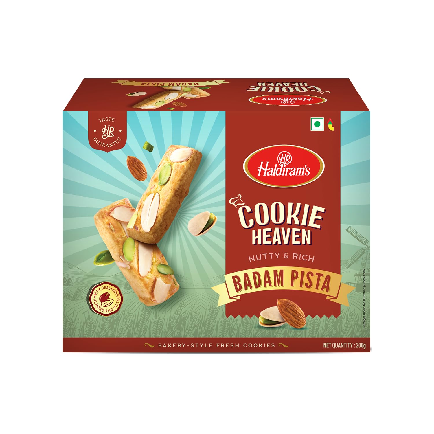 Haldiram's Cookie Heaven: Badam Pista Cookies (Pack Of 6-200g Each)-image-4