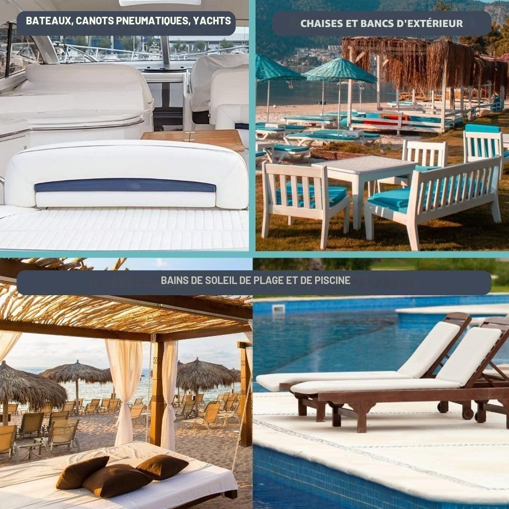 TENDAGGIMANIA Mousse pour rembourrage nautique cellulaire fermée imperméable – épaisseur 5 cm – Mesures personnalisables – Mousse pour rembourrage coussins bateau anti-moisissure – Facile à couper