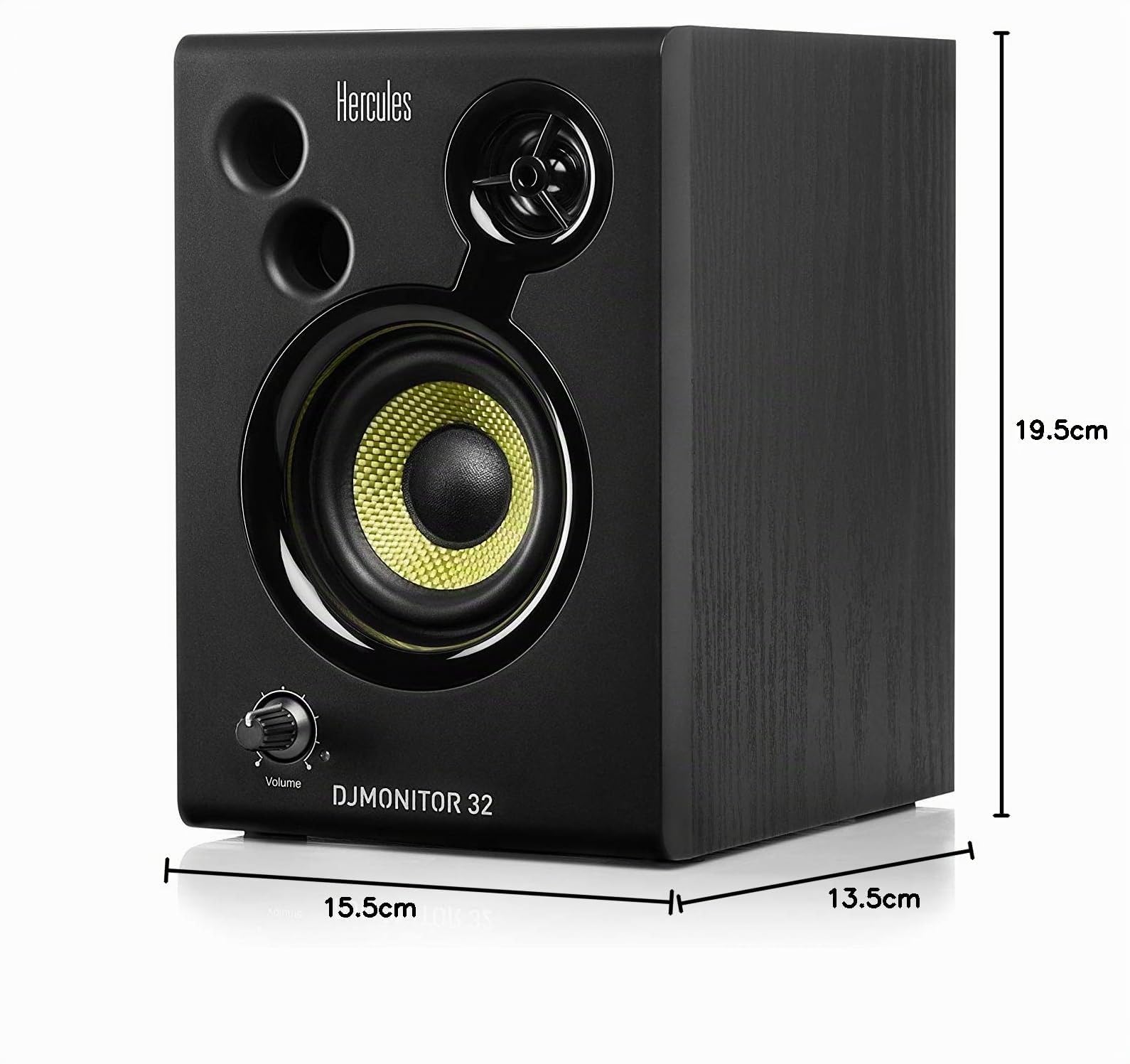 Hercules DJMonitor 32 – Paire d'Enceintes de Monitoring Filaire – Enceinte DJ Active 2 Voies avec Woofer 3 Pouces et Puissance 30W – Câbles Inclus pour Studio, Mixage et Création de Contenu