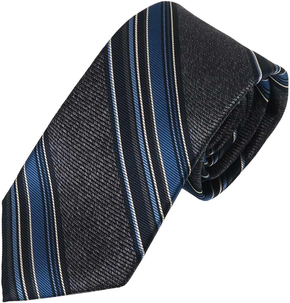 新品 ルイジボレッリ ネクタイ ダークネイビー 無地 ソリッド タグ付