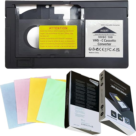 Camcorders Cassette-adapter, Gemotoriseerde Bediening met één Toets, Compatibel met S VHS C en S VHS voor Conversie van VHS C-banden