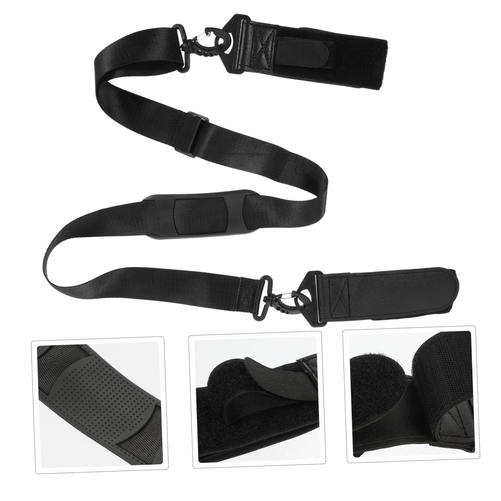 Yardwe 3st Snowboard-Schultergurt Stangen Traktion Riemen Ski Eiswalze Rollband Schlittschuhe Snowboardstiefel Herausziehen Angelrutenträger Gürtelrutenhalter Für Angelruten Leder Grey