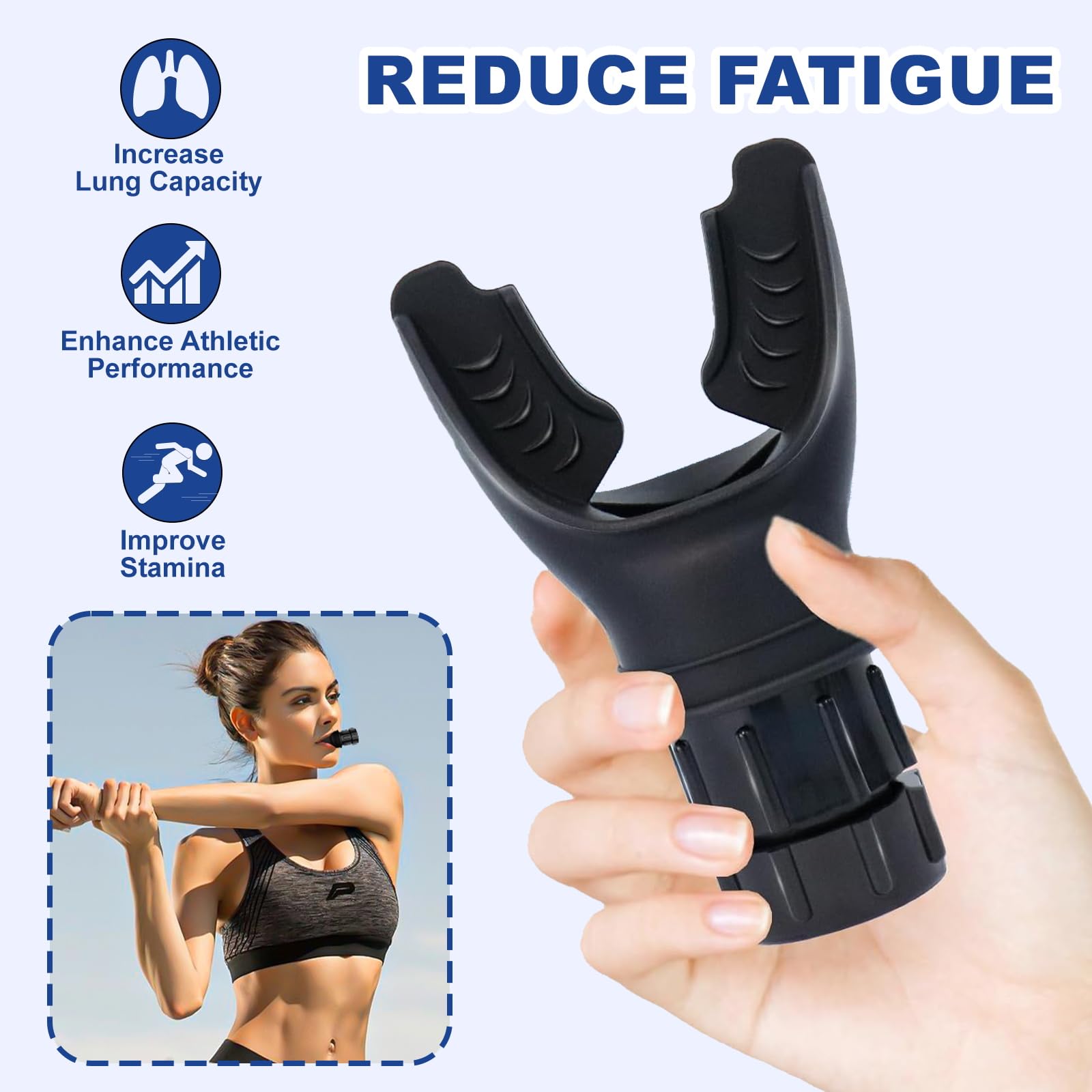 Exerciceur Pulmonaire Entraîneur Respiratoire à Résistance Réglable QHFlashbuy