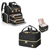 Extra Large Nail Polish Organizer Case Backpack Holds 96 to 100+ Bottles(15ml/0.5 fl.oz) & Nail Polish Organizer Holds 42+ Bottles (15ml/0.5 fl.oz)