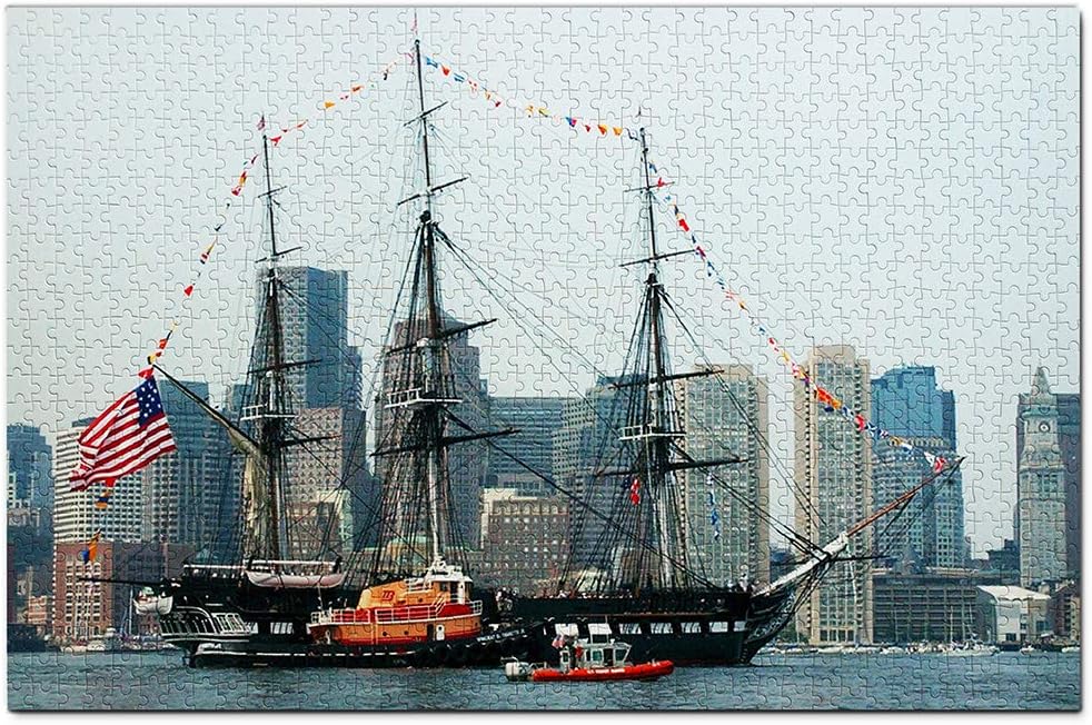 USA America Ship Boston Massachusetts Jigsaw Puzzle 1000 Piece Travel Souvenir Wooden