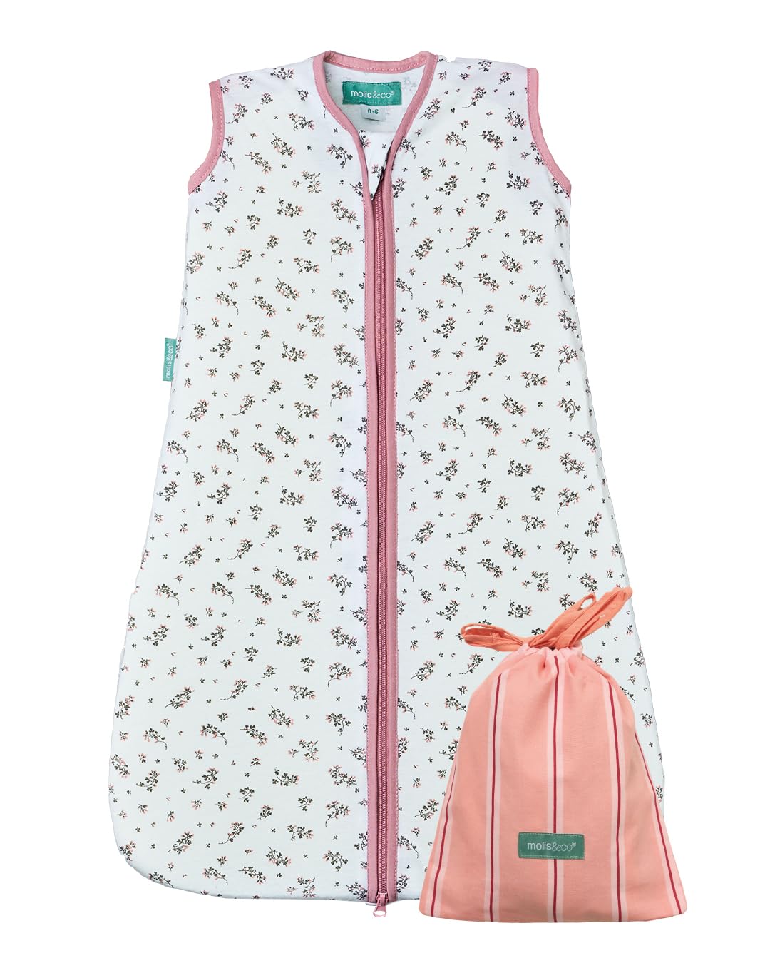 molis&co - Saco de Dormir para bebé 0.5 TOG - 95 cm (18-36 Meses) - Saco Dormir Bebe Verano sin Mangas - Saco de Dormir para Niños Niñas (Unisex) - 100% Algodón (Certificado Oeko-Tex) - Summer Bloom — view 15