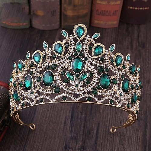 hair jewelry crown tiaras for women Wedding Tiaras and Crowns Red Rhinestone Bridal Hair Jewelry Retro Crystal Women Headpiece Baroque Headdband