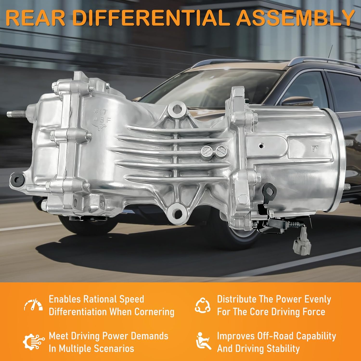 38300-4BF0A Rear Differential Assembly Carrier AWD Ratio 5.173 for Nissan Rogue 2014-2020, Rogue Sport 2017-2021, Murano 2015-2021, Qashqai 2017-2020 24027-7FV0A 440-59434