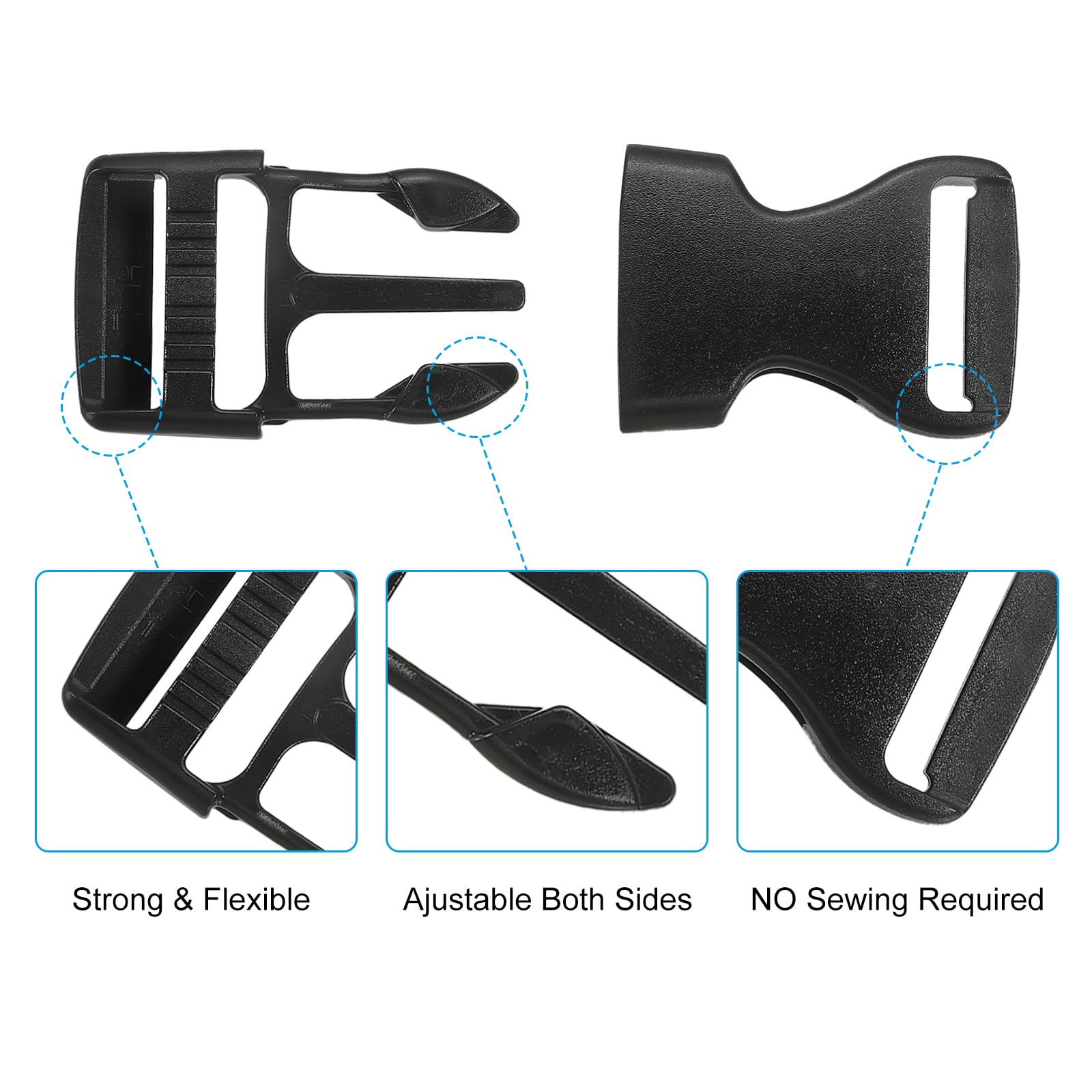 PATIKIL 0.78" Quick Release Buckle - Image 3