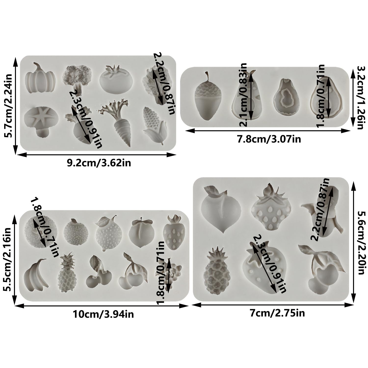 Sijiangmold Lot De 4 Moules En Silicone Pour Cadres Photo, Décoration