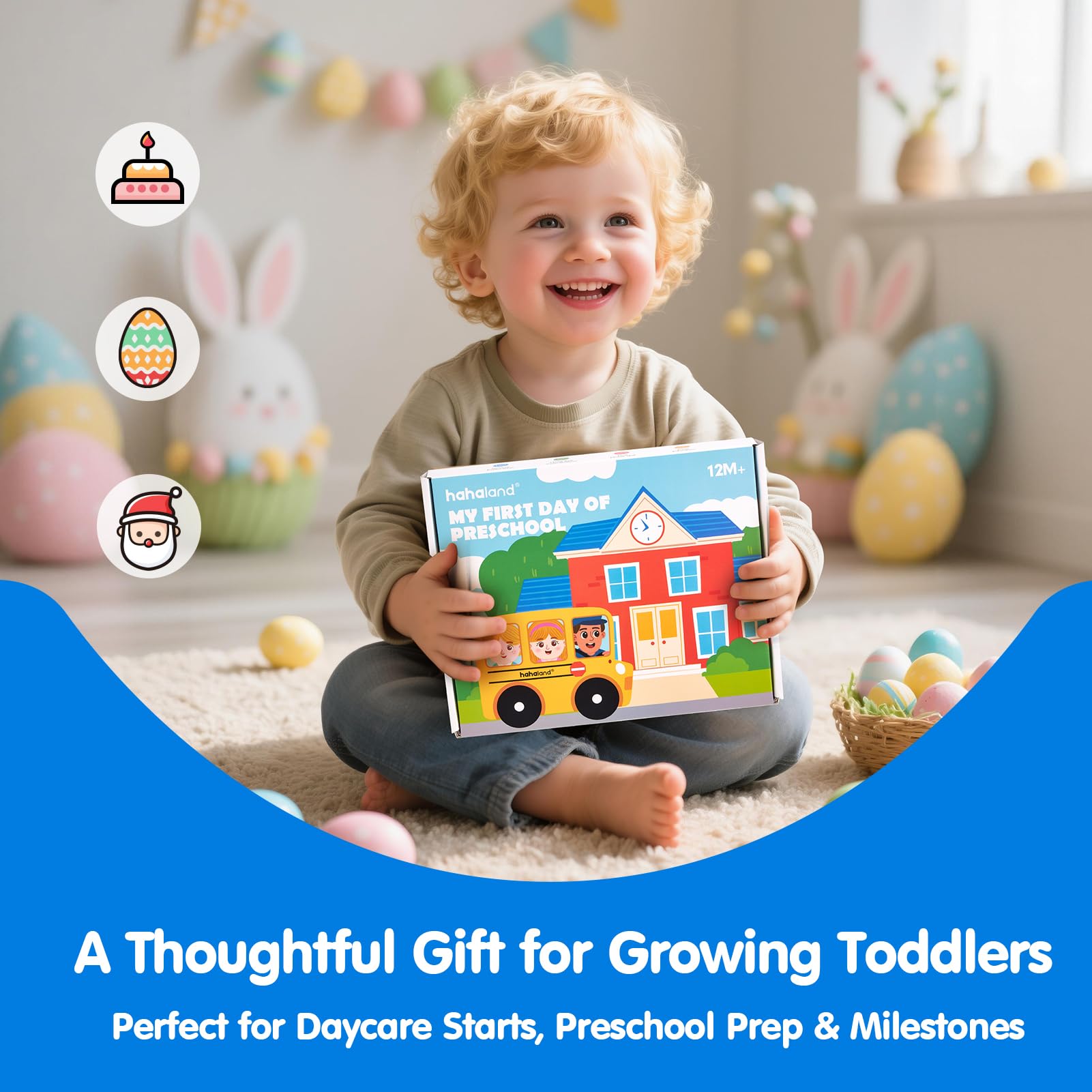 hahaland Preschool Busy Books for Toddlers 2-4 - Montessori Toddler Busy Board for 2 3 Year Old, 20 in 1 Quiet Book Educational Toddler Toys for 1 2 3 Year Old Boy Girls Gifts — view 9