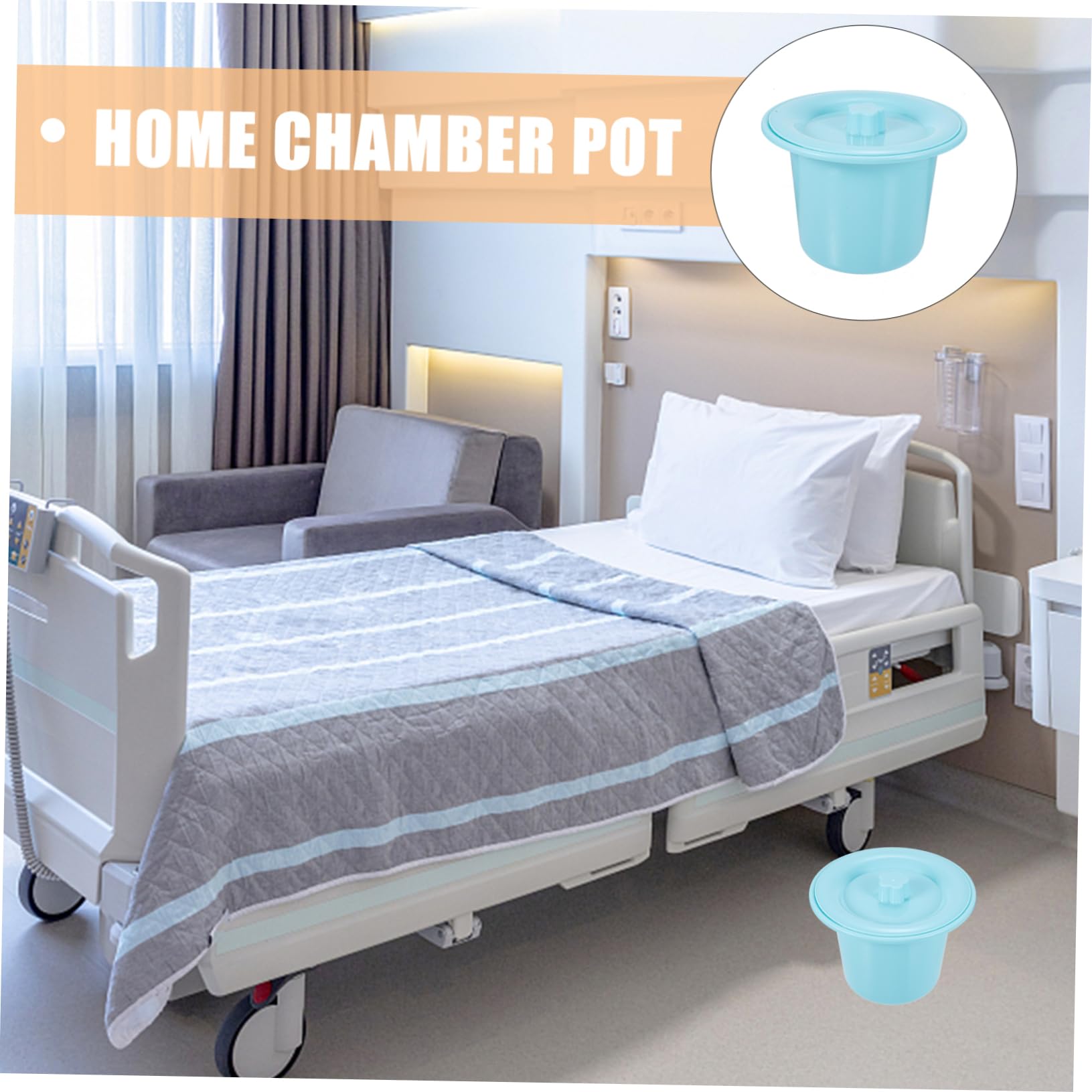 KOMBIUDA 2pcs Plastic Urinal Cups Portable Nighttime Urine Pot Non-Slip Design for Boys and Girls Elderly Disabled