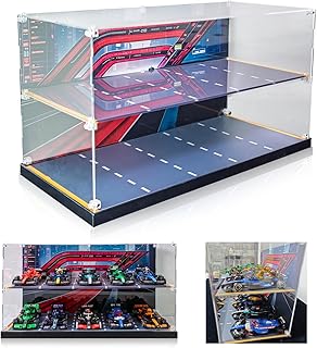 Vitrine en Acrylique Compatible avec Lego Speed Champions F1 Car 77242-77249, Organisateur vitrine pour Lego 77250-77251