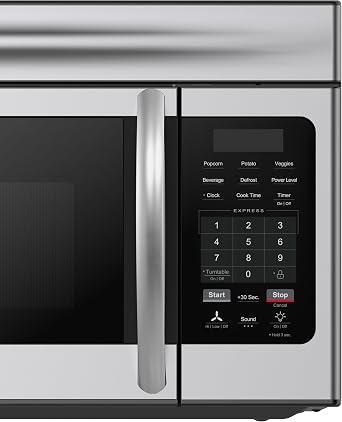 Forno Scalo 30-Inch Over the Range Microwave, Stainless Steel 1.6 cu.ft, 300 CFM Convertible Vent