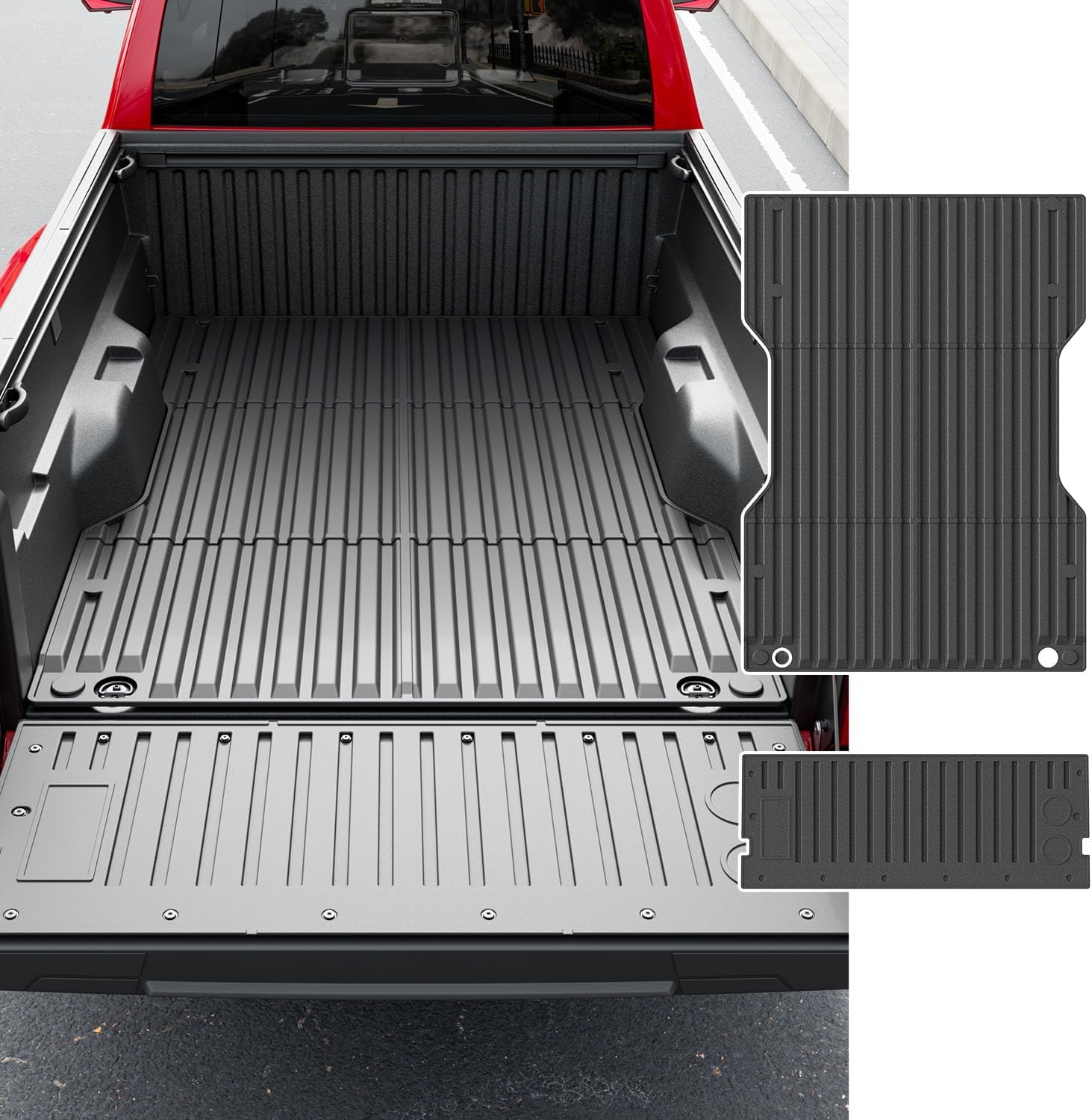 powoq 6FT Truck Bed Mat Compatible with 2024-2026 Toyota Tacoma Bed Liner Tailgate Mat TPE Bed Mat Truck Liner Replacement for 2024 2025 2026 Toyota Tacoma Accessories