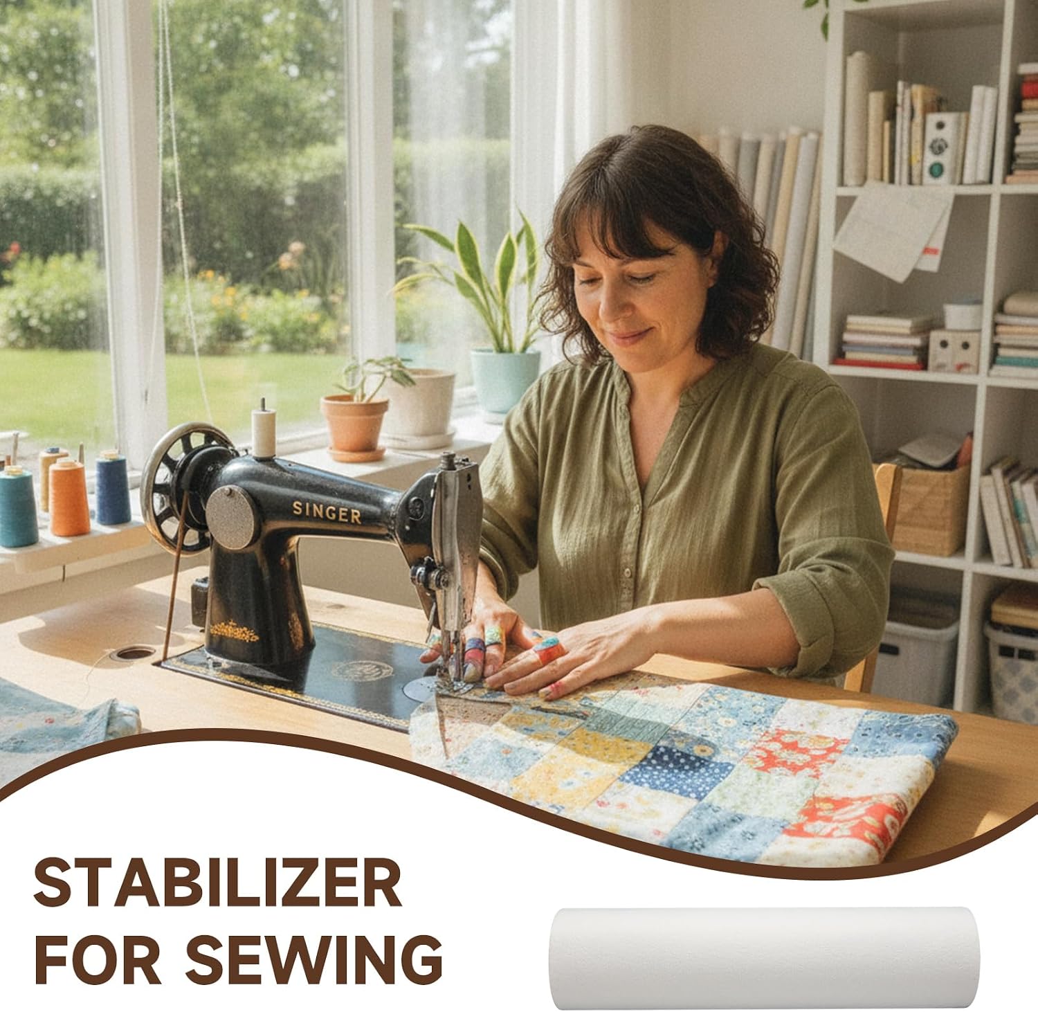 ElaraBerry Ultra Firm Sew in Stabilizer Interfacing for Craft, 15 x 5 Yards