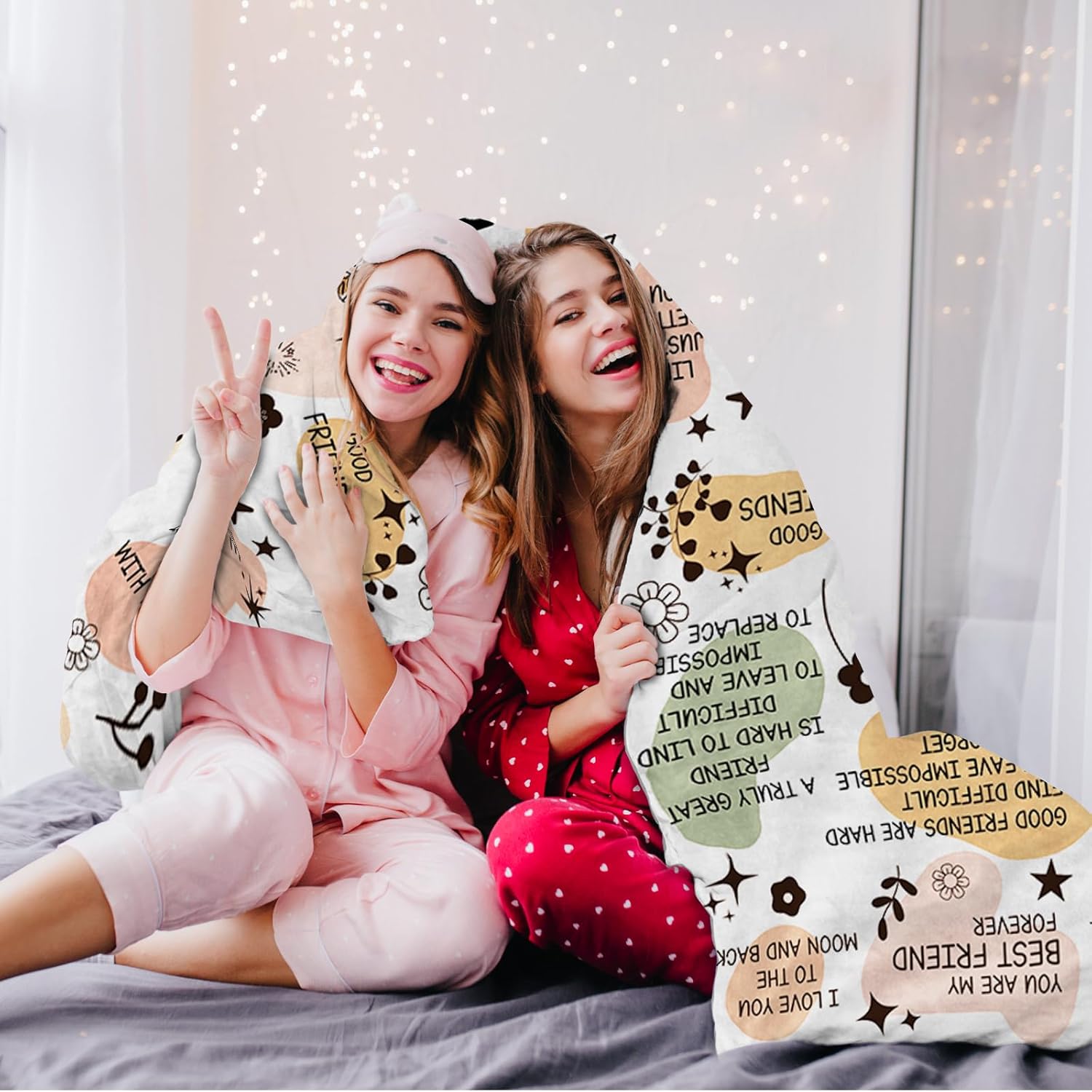 Best Friend Birthday Gift for Women, Bestie Blankets, Bestie Gifts Blanket for Women, Friendship Blankets Gift, Birthday Gifts for Long Distance Best Friend, Soul Sister Gift Ideas, 50"X60" - Image 4