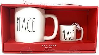 Rae Dunn by Magenta Mug Ornament Gift Set (Peace)