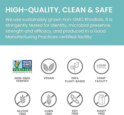 Miniatura 4 de Himalaya Rhodiola Rosea - Suplementos energéticos a base de hierbas para apoyar el alivio del estrés, la energía y la resistencia al ejercicio,