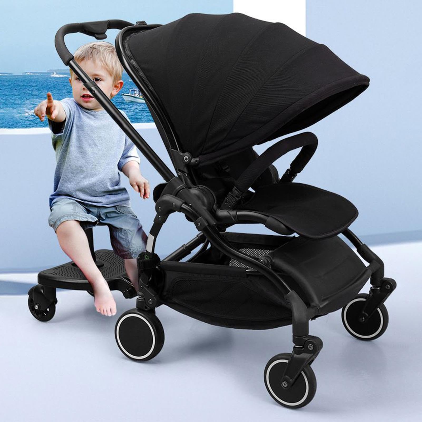 Tavola per passeggino Ride on Rider in piedi Passeggiate Shopping Campeggio | Tavola da equitazione per bambini per passeggini per bambini Ragazze Ragazzi Picnic all'aperto Passeggiate Shopping Campeggio