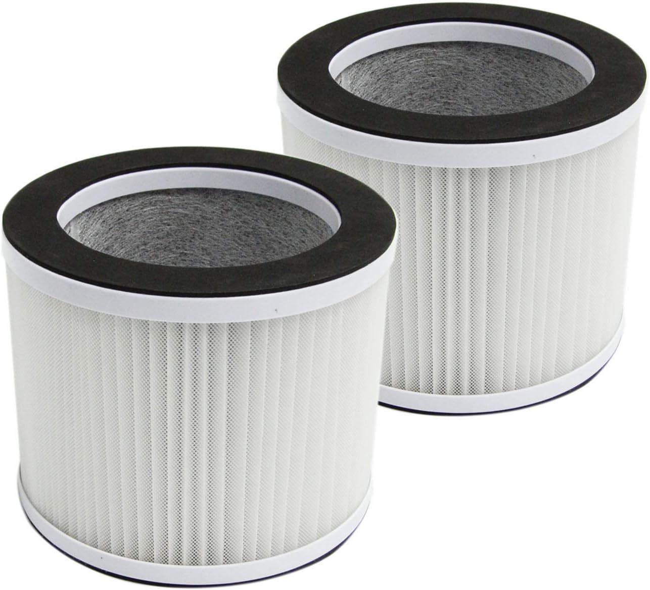 PUREBURG Replacement Filters Compatible with RIGOGLIOSO GL-2109 / MOSFiATA P03 Air Purifiers, 13.7 (OD) * 11.3(H) H13 HEPA Activated carbon 2-IN-1 Air Clean Dust VOCs Odor,2-Pac