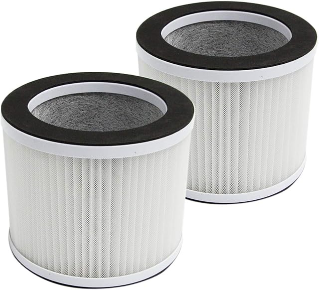 PUREBURG Replacement True HEPA Filters Compatible with RIGOGLIOSO GL-2109 / MOSFiATA P03 Air Purifiers, H13 3-Stage Filtration Activated carbon 2-IN-1 Air Clean Dust VOCs Odor,2-Pack