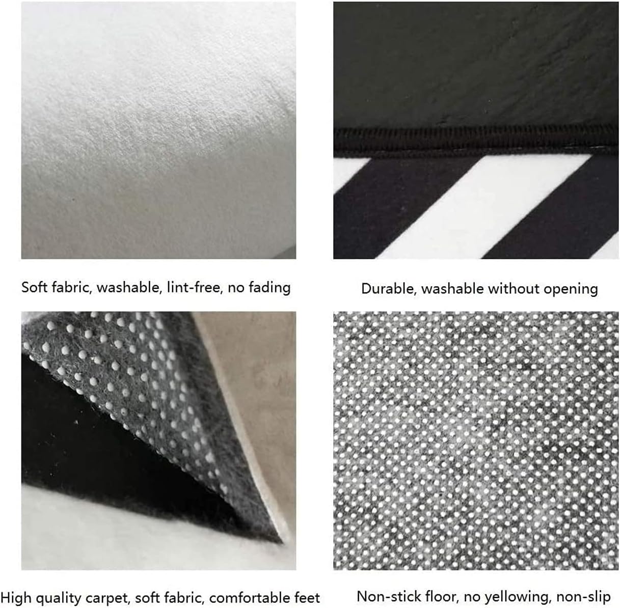 Runner Rugs for Hallway Gray 2'X3' Geometric Non-Slip Washable Kitchen Long Carpet, Indoor Corridor Short Pile Entrance Decor Mat