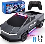 Tecnock RC Truck for Kids, 1:18 Scale Police Remote Control Truck with LED Lights, 2 Rechargeable Batteries, 2.4GHz All-Terrain RC Car, Toys Gift for Boys Girls Aged 3-8, 8-12