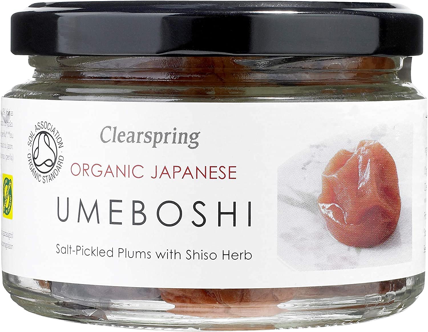 Clearspring BIO Umeboshi - 10x 200g Glas - japanische Pflaumen Ume-Früchte Salz-Aprikose biologische Trockenpflaumen mit Shiso-Blättern und Meersalz aus Japan, fermentiert und gesalzen