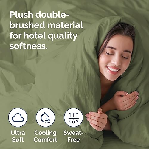 Miniatura 62 de Juego de funda de edredón tamaño King – Funda de edredón extra suave tamaño King de 104 x 90 pulgadas con 2 fundas de almohada – Lujo de hotel, 01