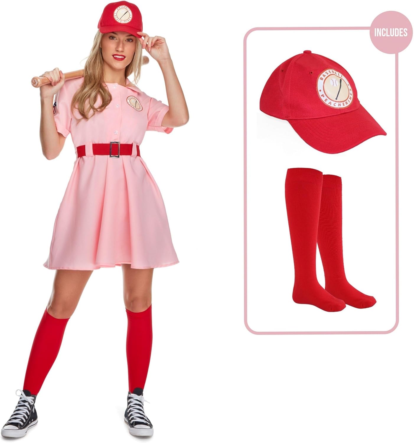 Morph, Pink Baseball Costume, Baseball Player Costume, Softball Halloween Costumes Women, Movie Character Costumes Plus Size - Image 3