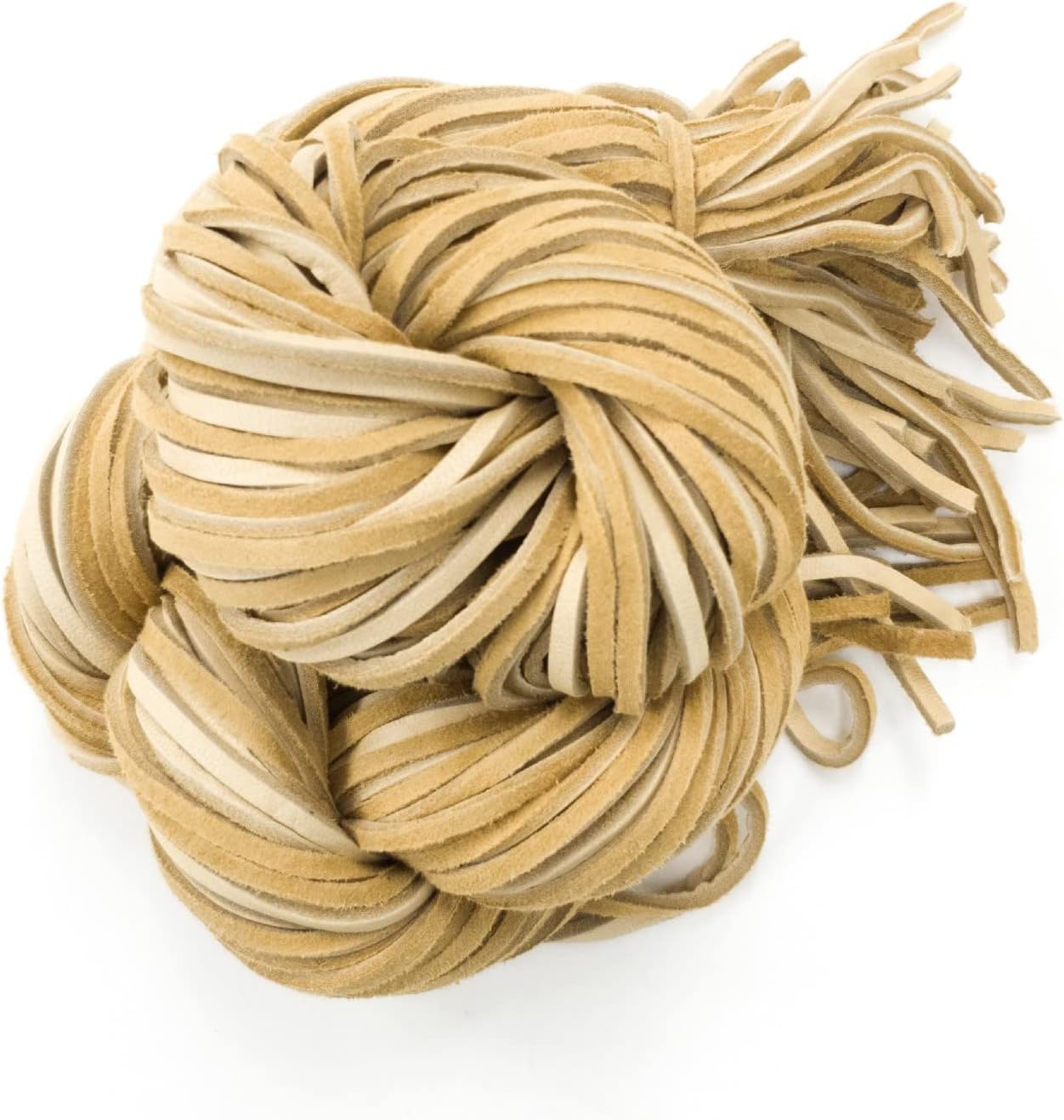 The Leather Guy Deerskin Leather Cord 1/4” x 72” and 1/8” x 36” in Single Strings or Rolls, Leather String Lace for Crafts