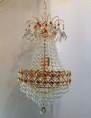 ZOREZA 40W Chandelier Light Shade for Ceiling Pendant Light, Easy Fit Crystal Lamp Shade Lampshade for Bedroom, Living Room, Hallway, Wedding or Party Decoration, 3 Tiers, Silver, L7.8xW12xH18 inch