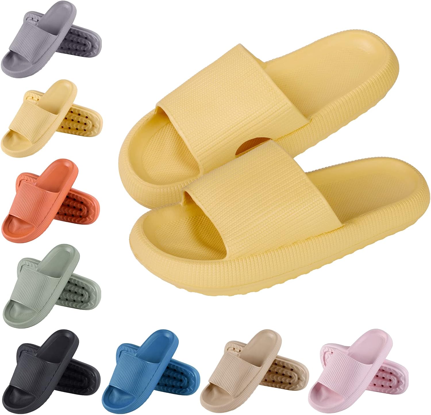 ChicSoleil Damen Hausschuhe Badeschuhe Badeschlappen Super Weich ...