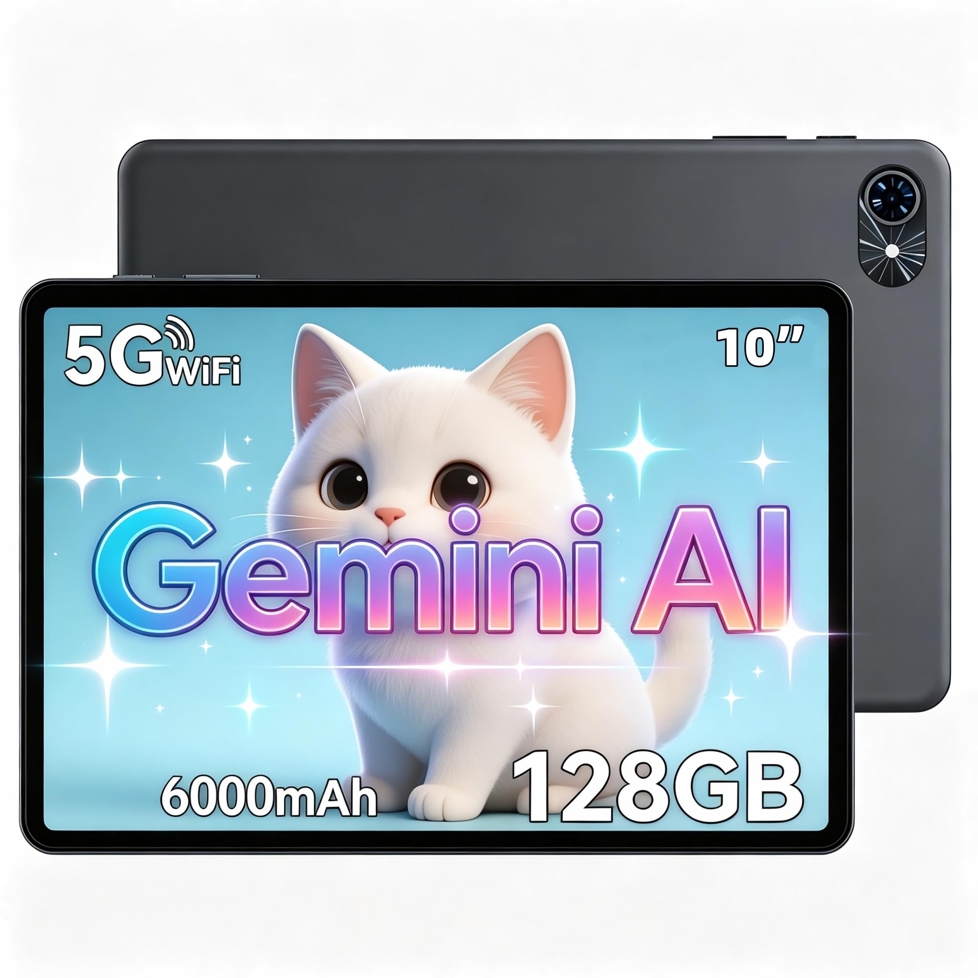 TABWEE Android 15 Tablet 10 Zoll - 12GB RAM+128GB ROM, Gaming Tablet